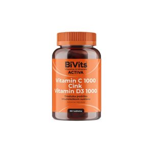 AbelaPharm BiVits Activa Vitamin C 1000 i Cink i Vitamin D3 tablete 60 kom